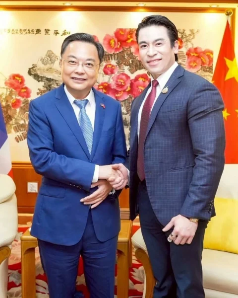 ดร.ณัฐพงศ์ นำศิริกุล เข้าคารวะเอกอัครราชทูตสาธารณรัฐประชาชนจีนประจำประเทศไทย ในโอกาสครบรอบ 50 ปี ความสัมพันธ์ไทย–จีน